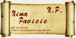 Nina Pavičić vizit kartica